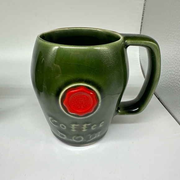 D.O.M. Vivid Cafe Green Ceramic coffee Mug "Benedictine" France 1970* USA - Picture 8 of 12